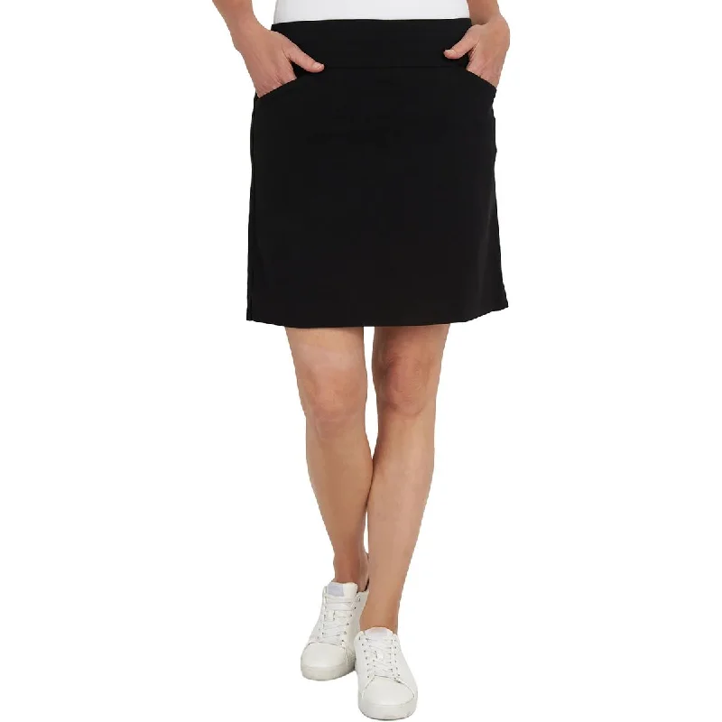 High-waisted denim skirts for cool lift -Alfred Dunner Womens Petites Mini Short A-Line Skirt