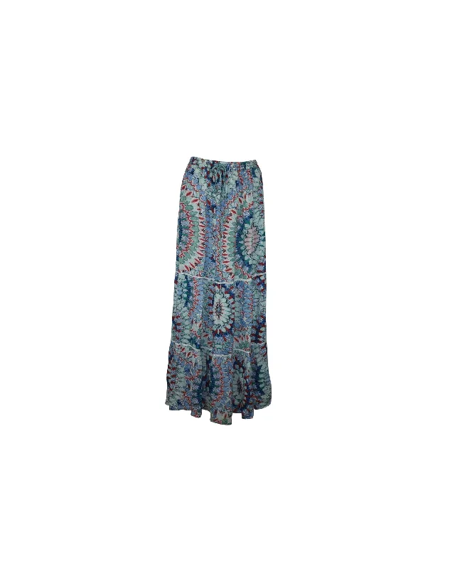 Durable cotton skirts for tough daily use -Melissa Odabash Miriam Paradise Maxi Skirt in Multicolor Rayon