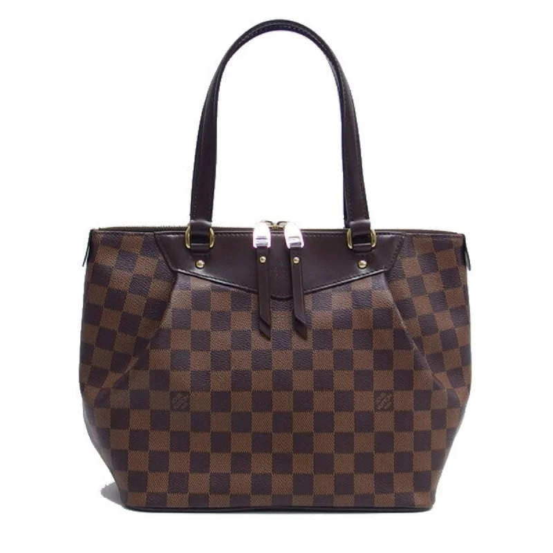 Leather handle bags for elegant daily carry -Louis Vuitton  Damier Canvas Leather Handbag Tote Bag (Pre-Owned)