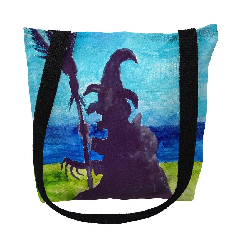 Handle bags with sleek zippers for closure -Wicked Witch Small Tote Bag 13x13