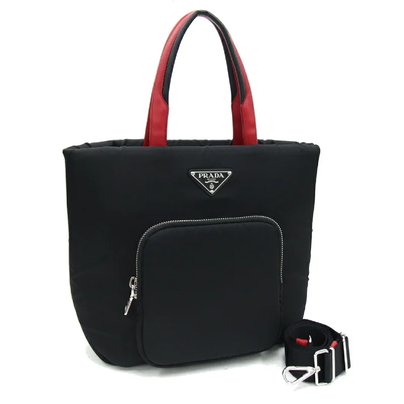 Handle bags with hidden pockets for security -Prada   Color Nylon Leather Handbag Tote Bag (Pre-Owned)