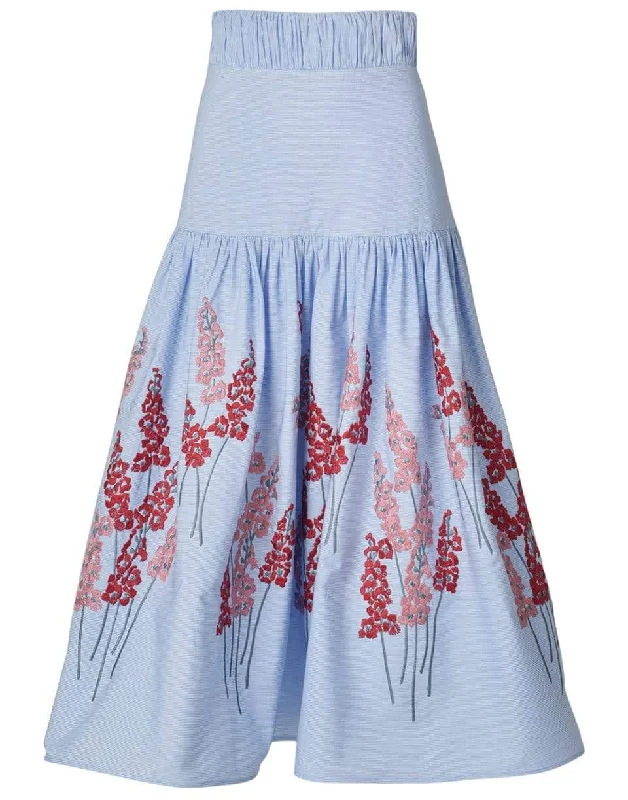 Vintage skirts with classic floral prints -Caposele Floral Midi Skirt