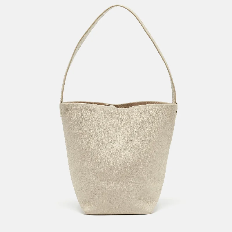 Handle bags with elegant gold-tone hardware -The Row Off White Leather N/s Park Tote