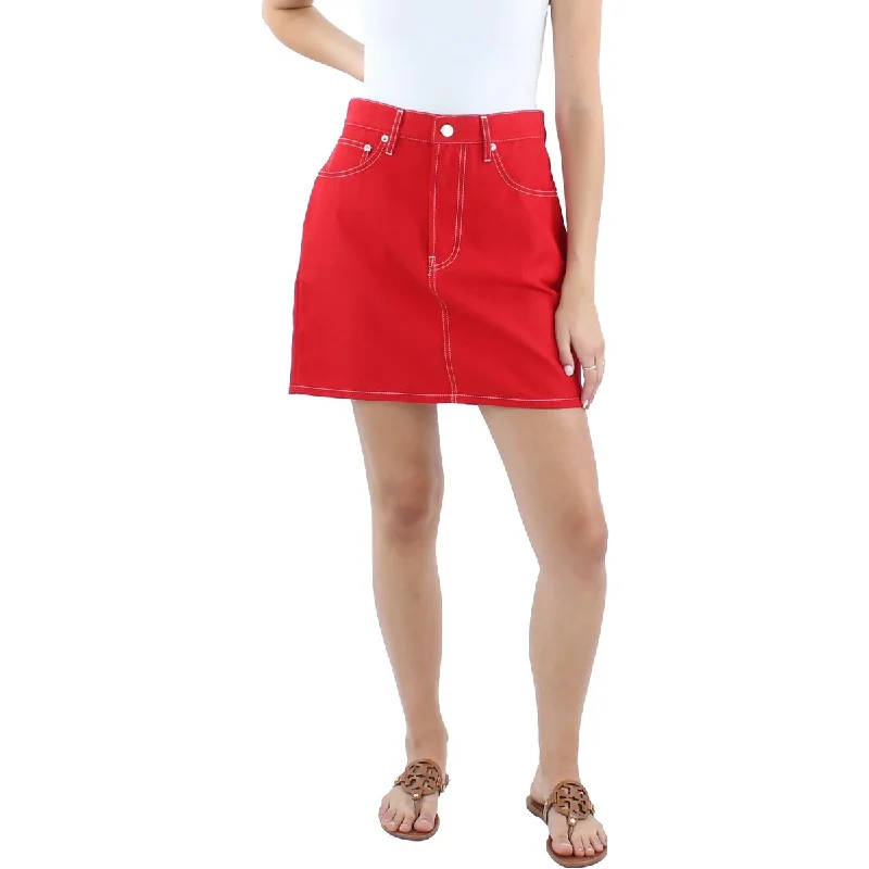 Luxury skirts with shimmering sequin details -Helmut Lang Womens Mini Short Denim Skirt