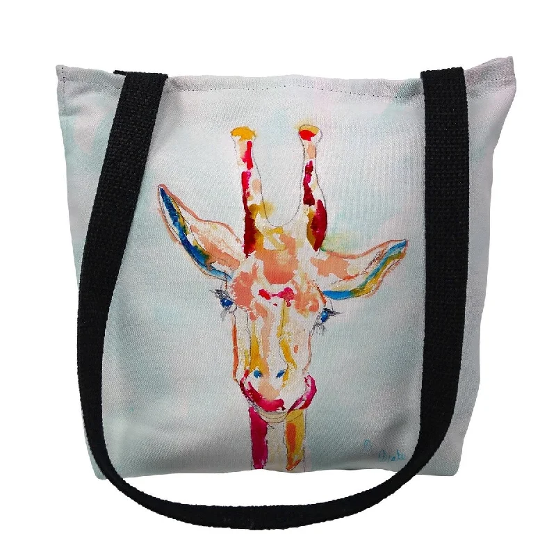 Handle bags with abstract art for uniqueness -Giraffe Small Tote Bag 13x13