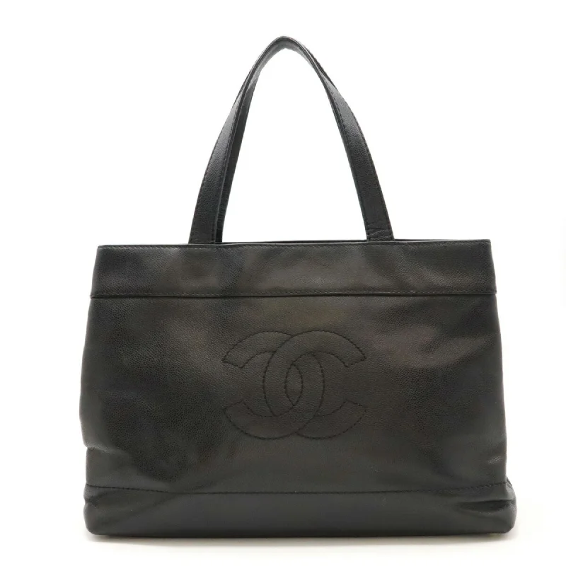 Handle bags with lightweight nylon for ease -Chanel  Caviar Leather Shoulder Bag Tote Bag (Pre-Owned)