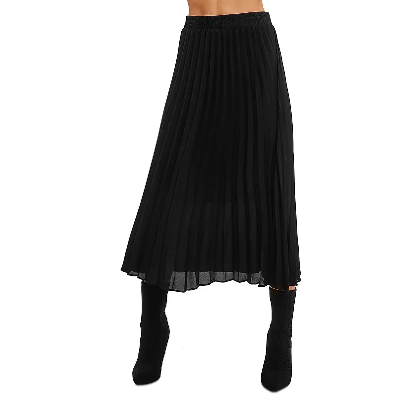 Ball Gown Dresses for Glamour -Single Thread Womens Shutter Pleat A-Line Midi Skirt