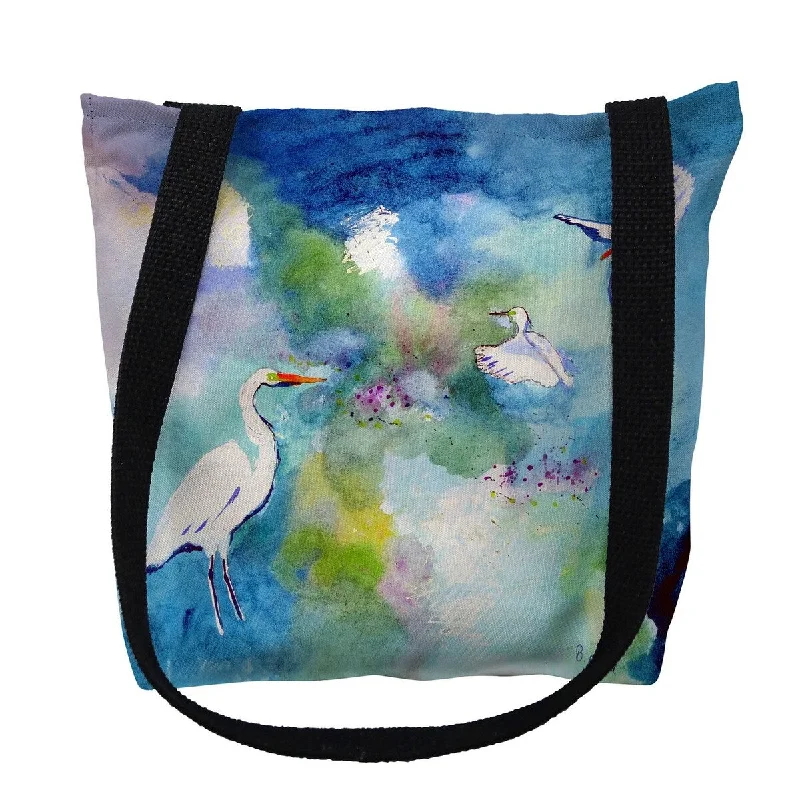 Handle bags with soft linings for protection -Three Egrets Small Tote Bag 13x13