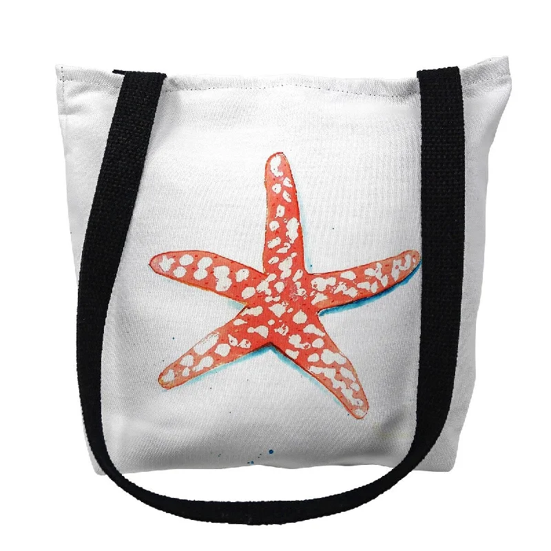 Handle bags with fun slogans for personality -Coral Starfish Small Tote Bag 13x13