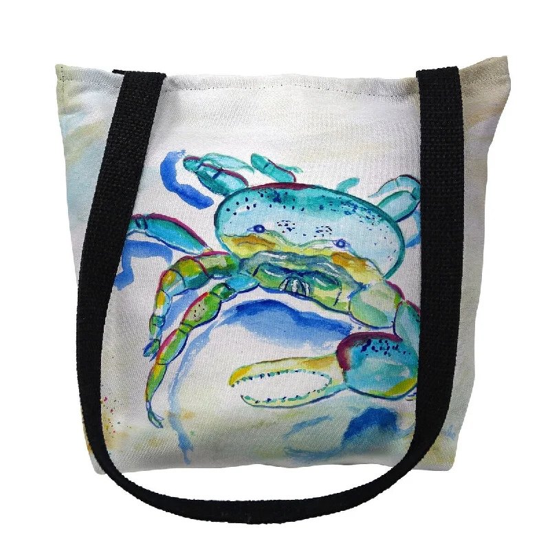 Handle bags with artistic prints for creativity -Blue Fiddler Crab Small Tote Bag 13x13