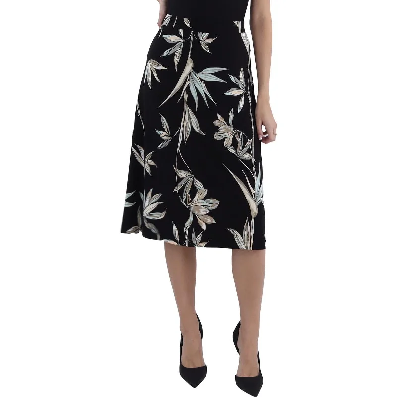 Tie-up Dresses for Decorative -Kasper Womens Printed A-Line Midi Skirt