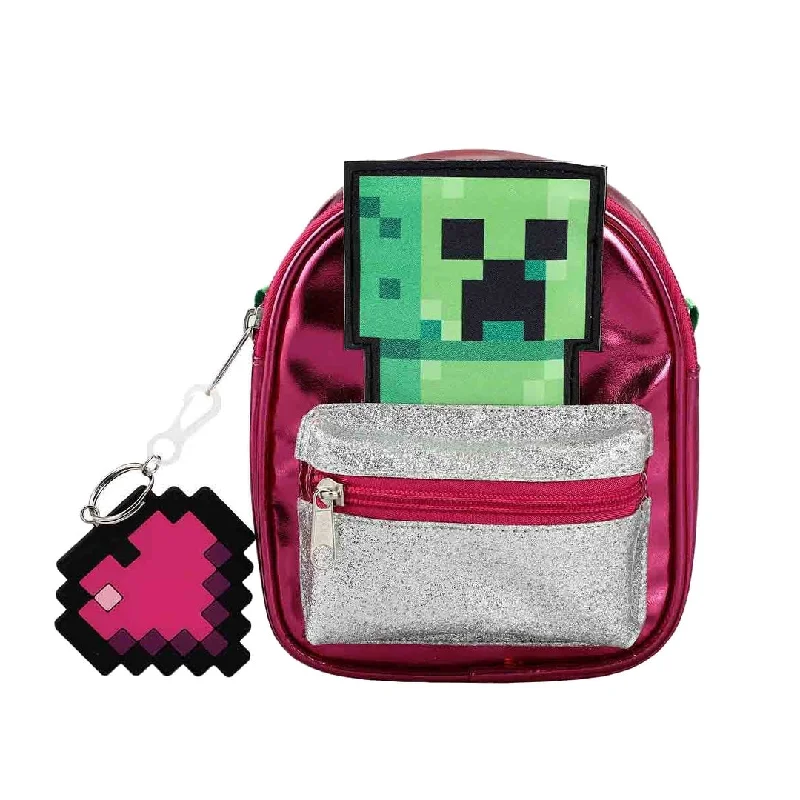 Cotton handle bags for lightweight casual wear -Minecraft Creeper Extra Cute Girls Miniature Mini Purse Bag