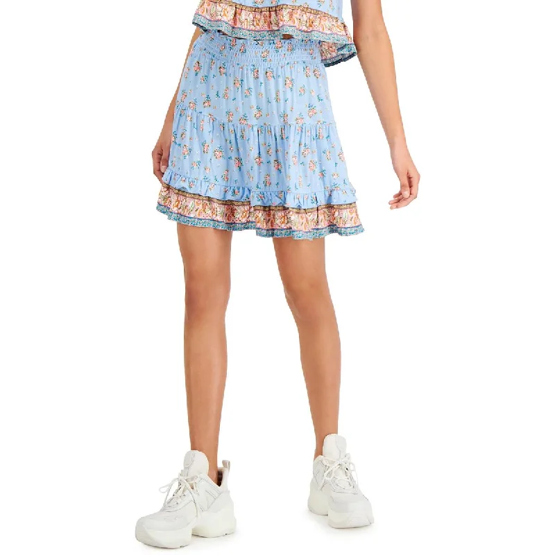 Cute mini skirts for trendy casual outings -Kingston Grey Womens Floral Mini Mini Skirt