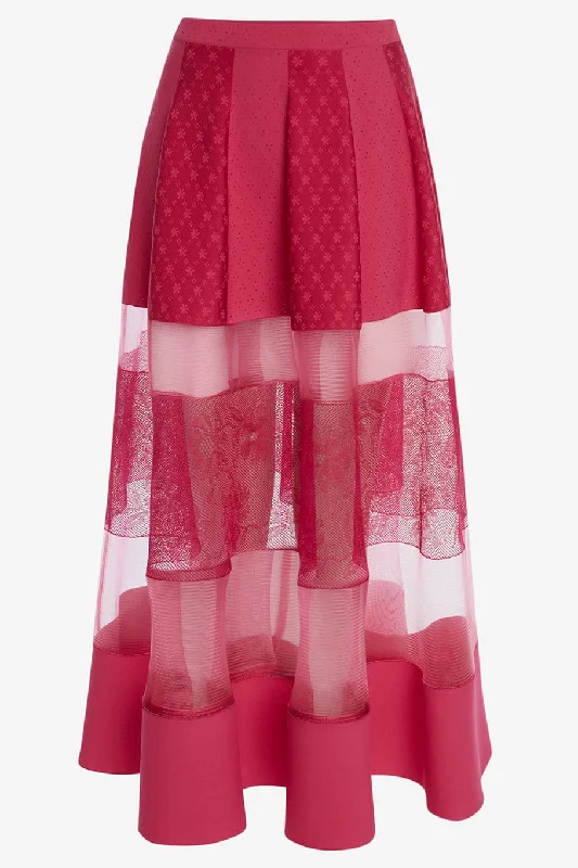 Lightweight linen skirts for breathable wear -Volume Skirt