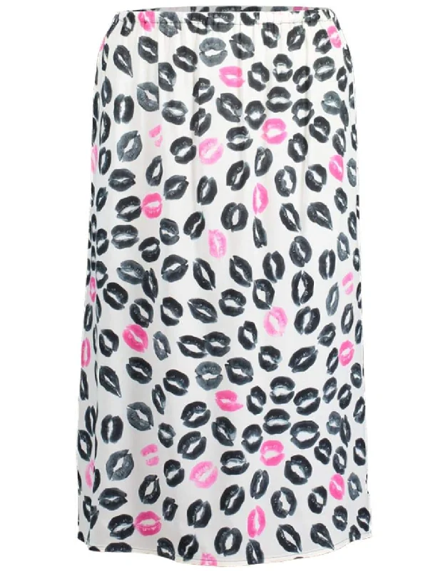 High-waisted pencil skirts for professional office wear -Kiss Tornado Printed Viscose Tulip Skirt