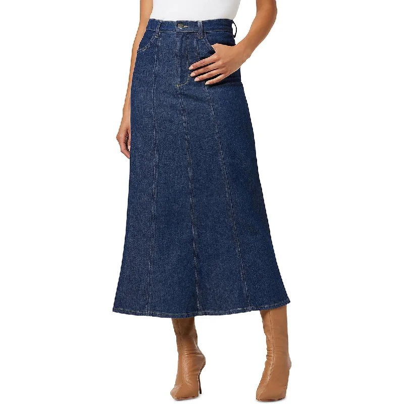 Printed Dresses with Patterns -Joe's Womens Melanie Denim A-line Maxi Skirt