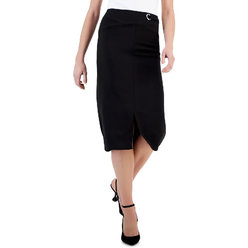 Trendy skirts with modern cutout designs -T Tahari Womens Knee-Length Rayon Pencil Skirt