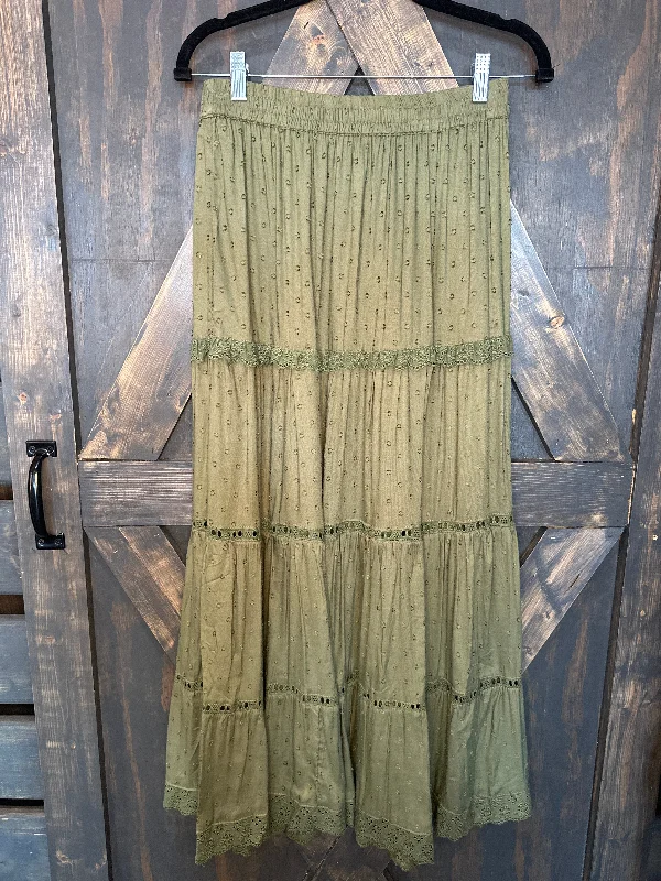 Mini Dresses for Youthful Look -Olive Maxi Skirt