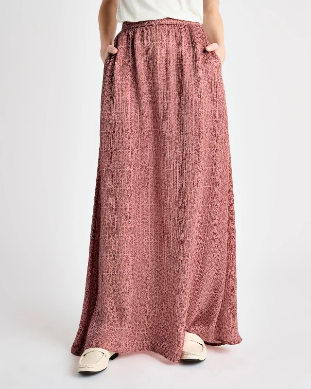 Wrap midi skirts for stylish ease -Ellen Crinkle Maxi Skirt