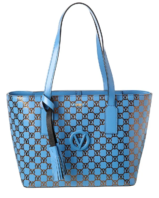 Valentino by Mario Valentino Prince Monogram Leather Tote