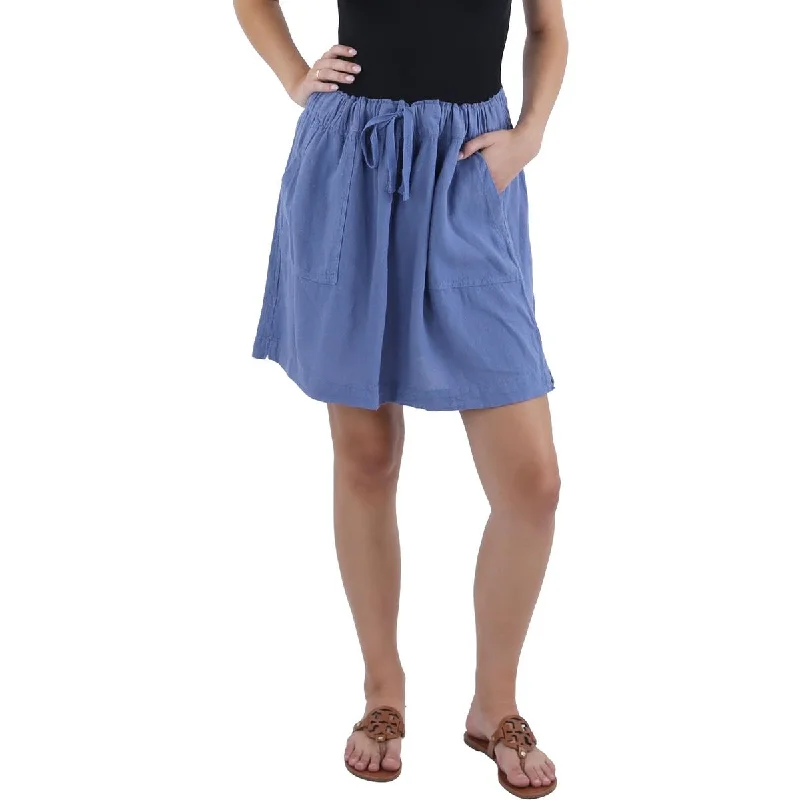 Lightweight skirts for warm weather comfort -Dash Womens Split Hem Woven A-Line Skirt