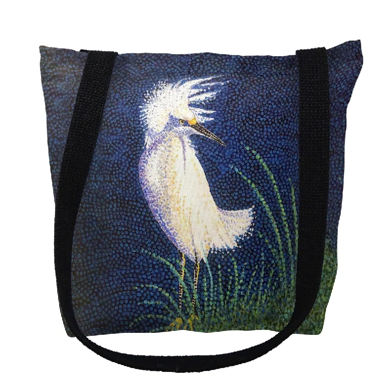 Durable handle bags for heavy-duty everyday use -Windy Egret Small Tote Bag 13x13