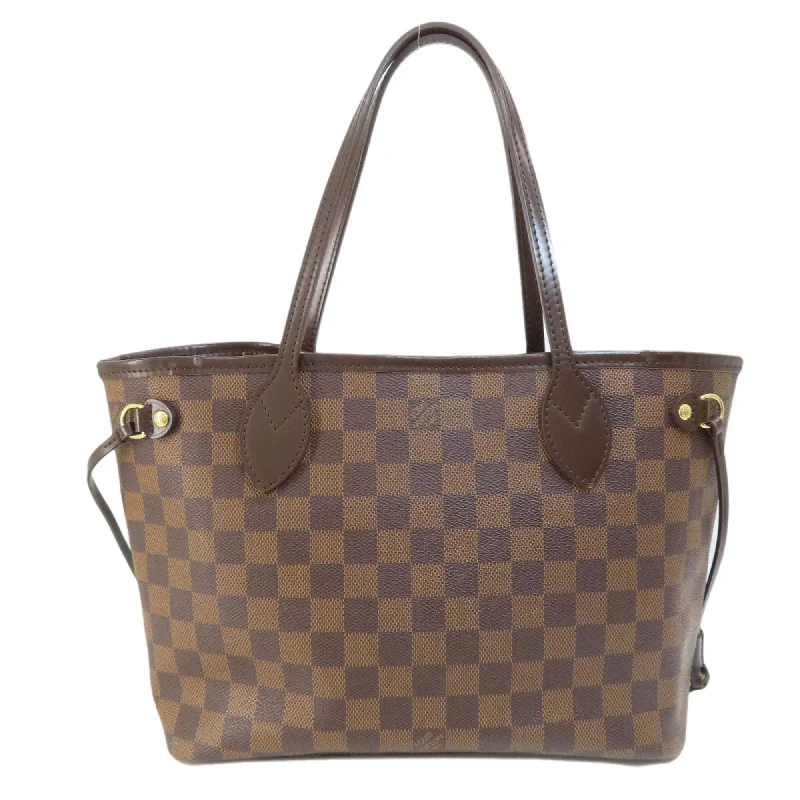 Handle bags with double handles for strength -Louis Vuitton Damier Canvas Ebene Damier Canvas Tote Bag (Pre-Owned)