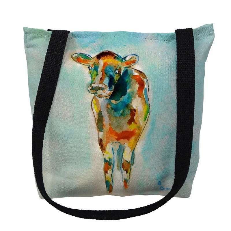 Handle bags with thick handles for support -Betsy's Cow Small Tote Bag 13x13