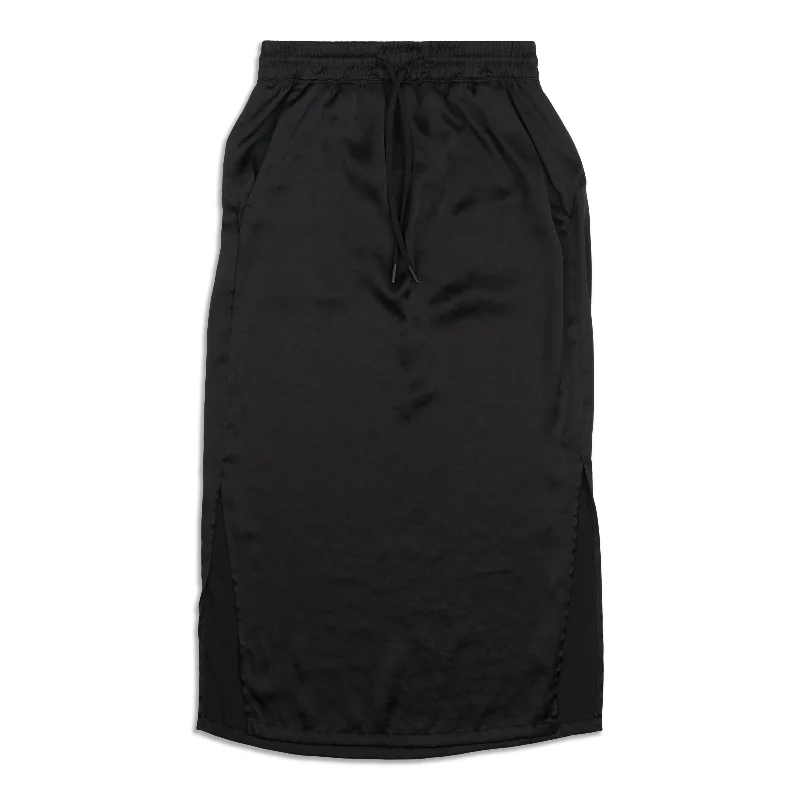 Cute mini skirts for trendy casual outings -Glide Away Slip Skirt - Resale