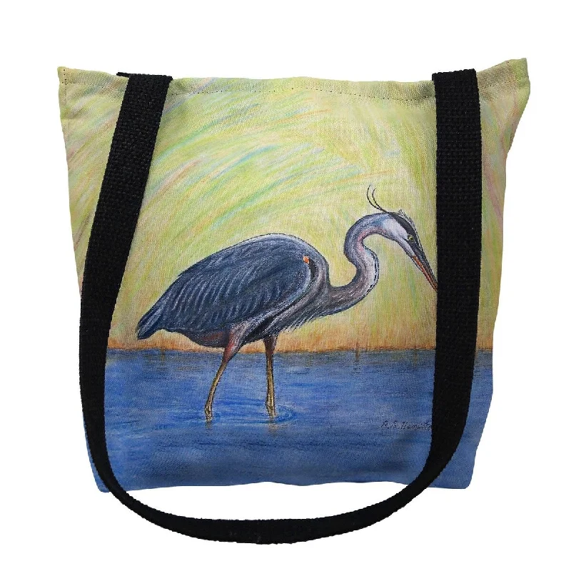 Canvas handle bags perfect for casual outings -Blue Heron Small Tote Bag 13x13