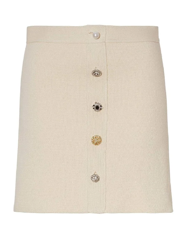 Casual skirts for relaxed weekend lounging -Fine Combed Cotton Mini Skirt