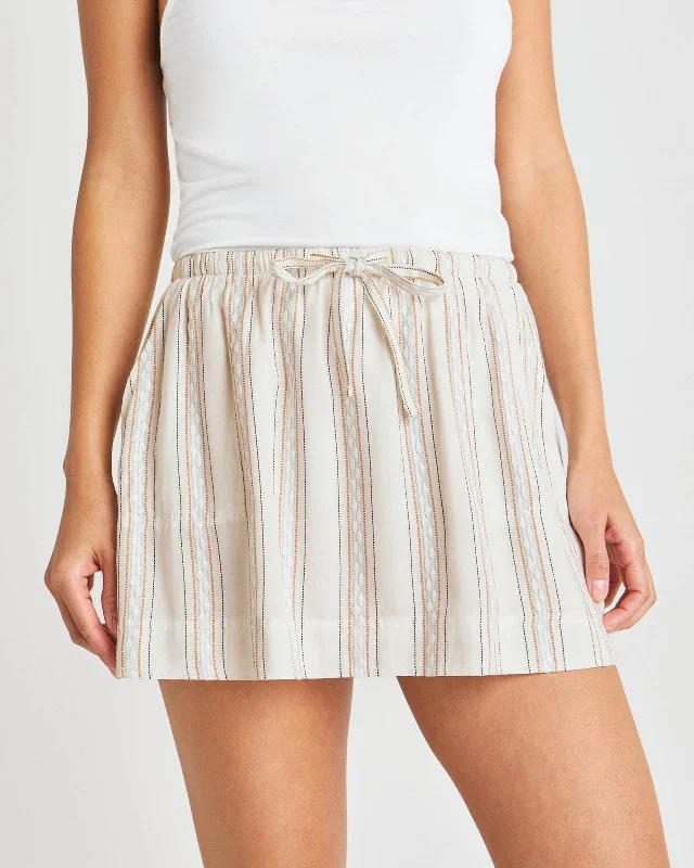 Lightweight linen skirts for breathable wear -Alice Striped Mini Skirt