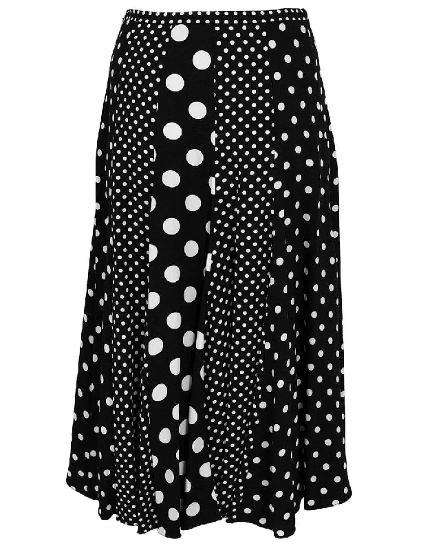 Patterned skirts for artistic standout appeal -Contrast Polka Dot Dance Skirt