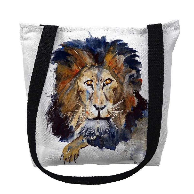 Handle bags with vintage clasps for nostalgia -Lion Small Tote Bag 13x13