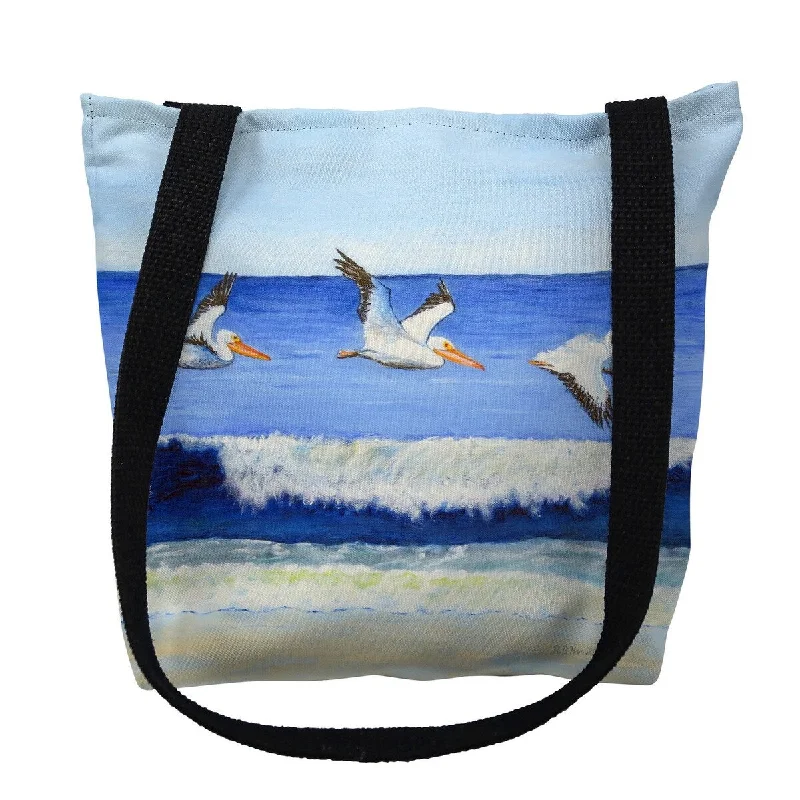 Waterproof handle bags ideal for rainy weather -Skimming the Surf Small Tote Bag 13x13