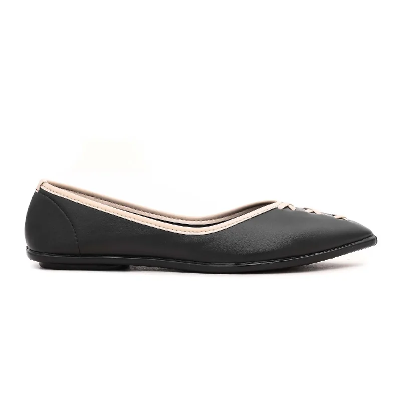 Ladies shoes with trendy mules slide on -Black Pumps WN0789