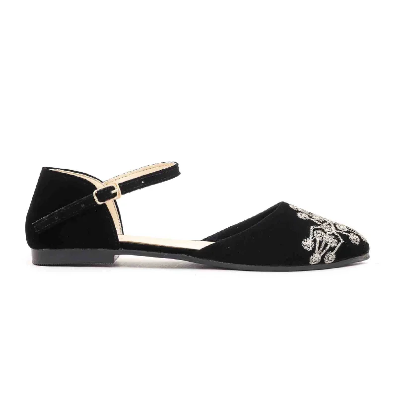 Ladies shoes for festivals shine vibrantly -Black Pumps WN0809