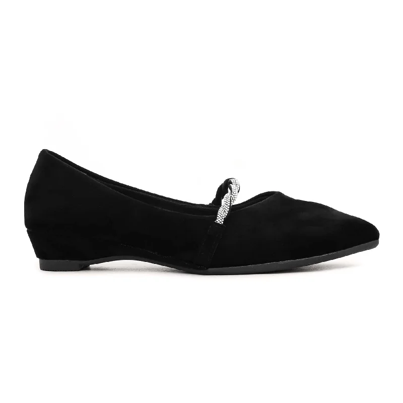 Ladies shoes featuring satin finishes feel smooth -Black Pumps WN0847