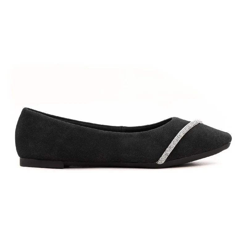 Ladies shoes for elegant dinners shine softly -Black Pumps WN0889