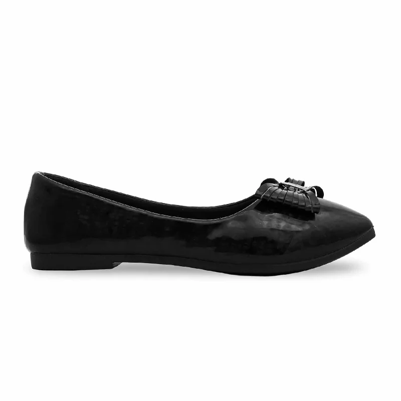 Ladies shoes with minimalist designs stay simple -Black Pumps WN0958