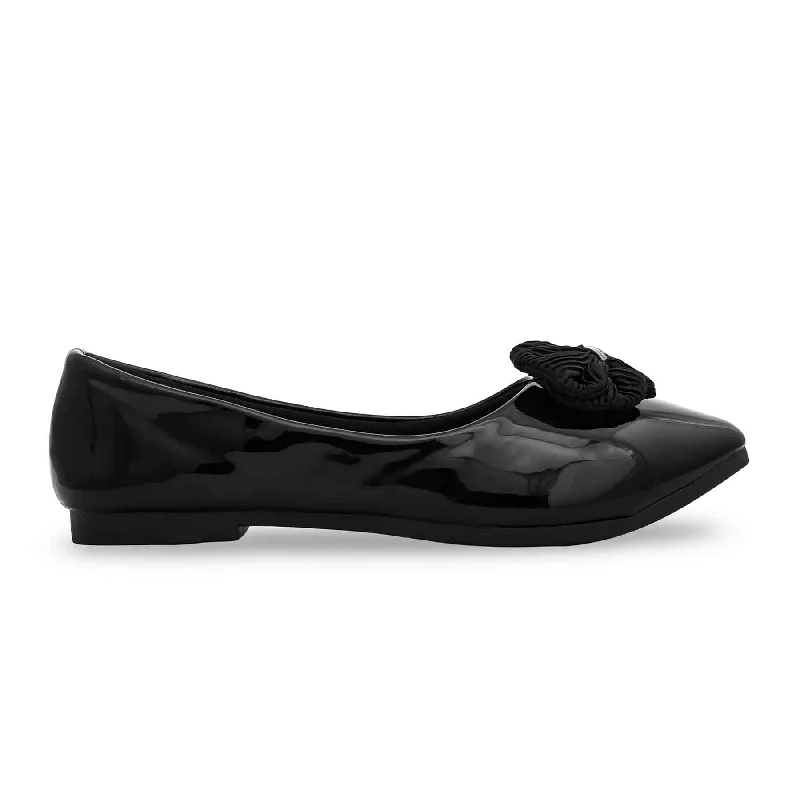 Ladies shoes for evening wear glow softly -Black Pumps WN0960