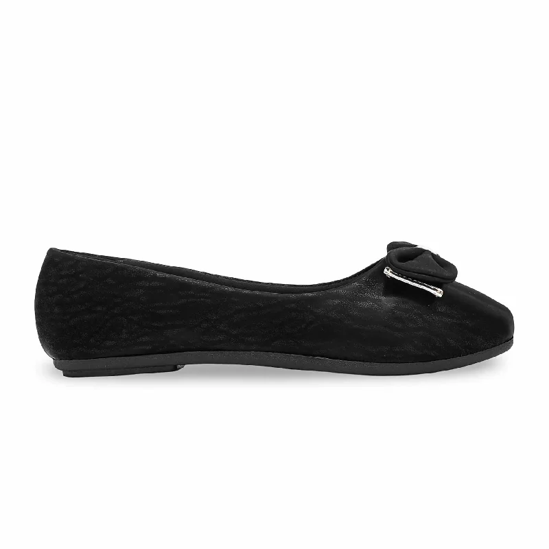 Ladies shoes with padded heels feel soft -Black Pumps WN0966