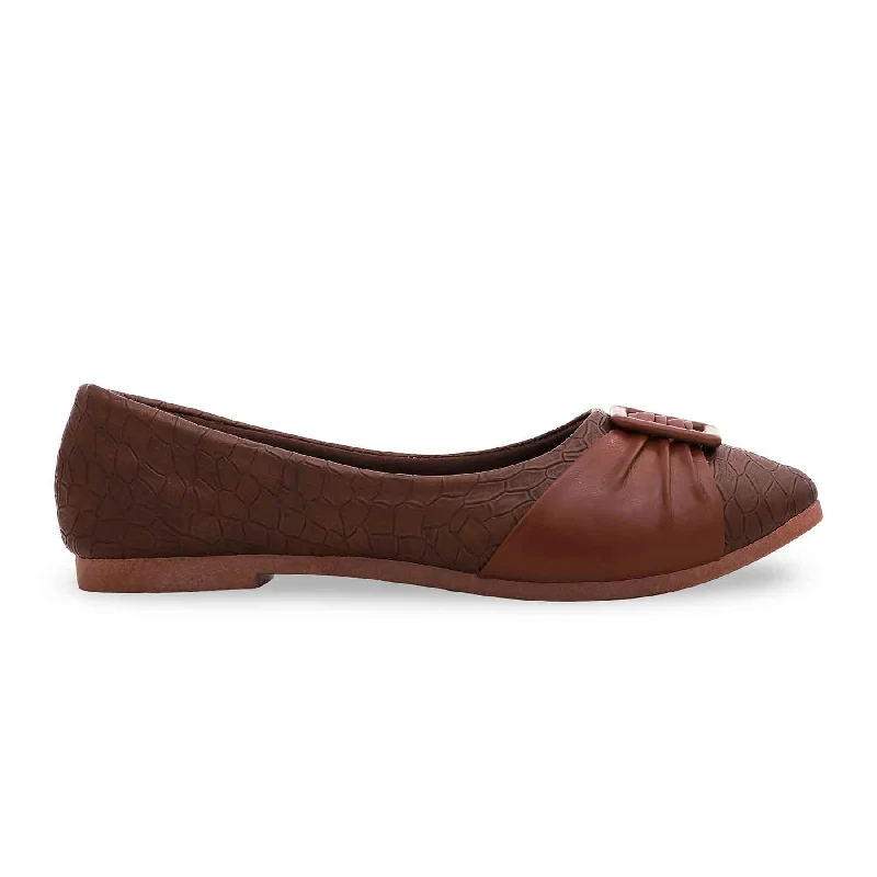 Ladies shoes featuring ombre effects look artsy -Brown Pumps WN0959