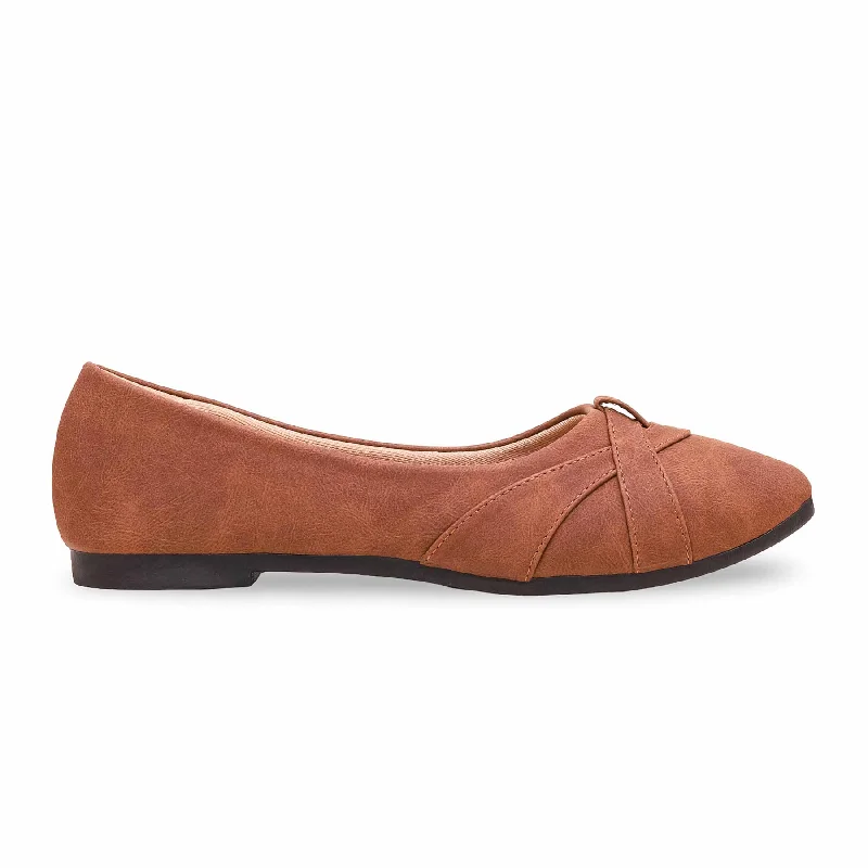 Ladies shoes with unique laces stand apart -Brown Pumps WN1127