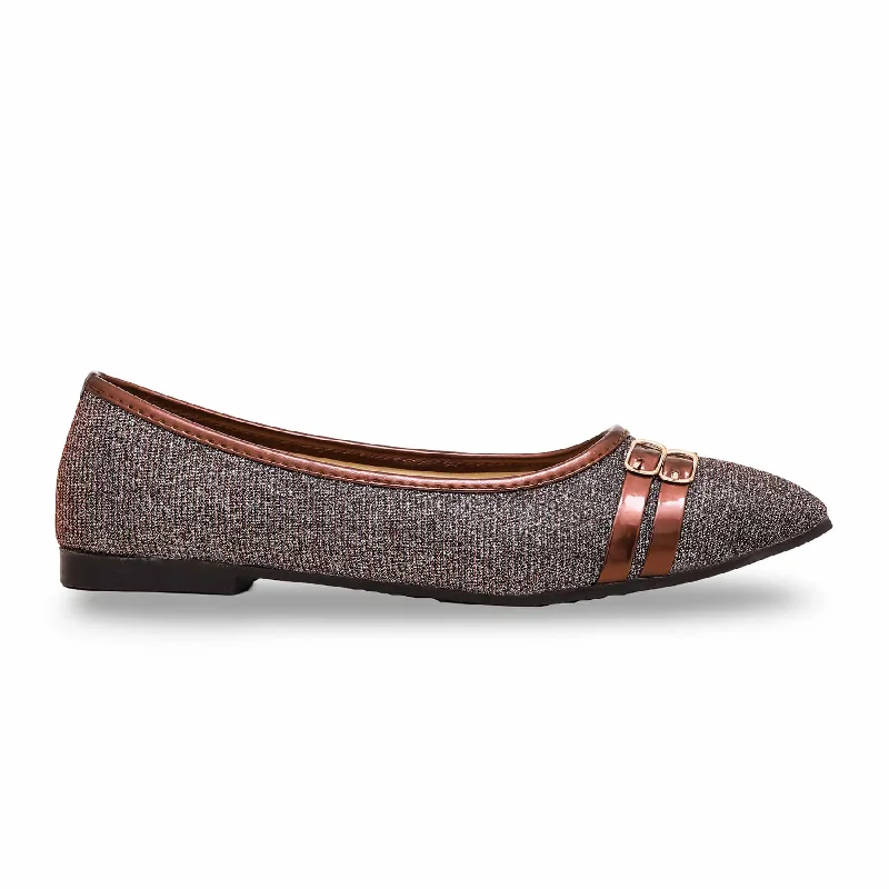 Ladies shoes featuring metallic shades shine bright -Copper Pumps WN0983