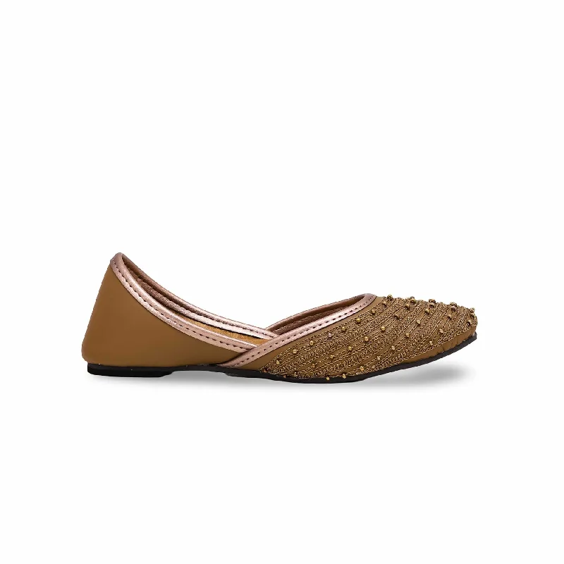 Ladies shoes with trendy mules slide on -Girls Brown Fancy Pumps KD2231