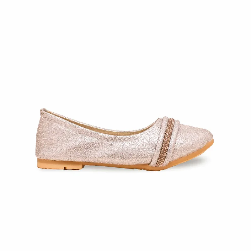 Comfortable ladies shoes for daily use feel great -Girls Golden Fancy Pumps KD2422