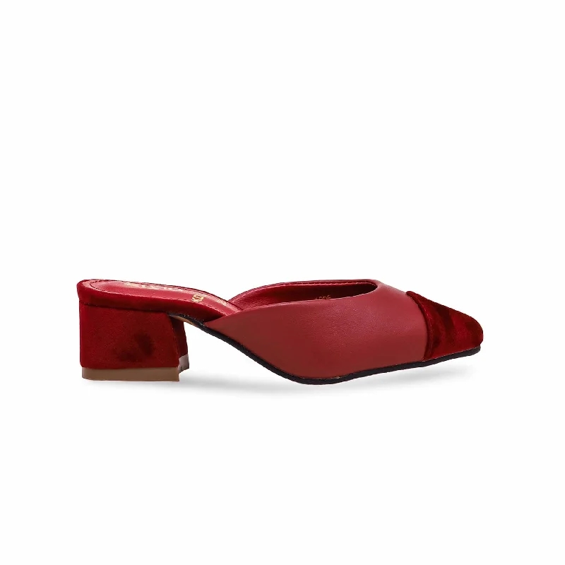 Ladies shoes with bright hues lift moods -Girls Maroon Formal Pumps KD2285