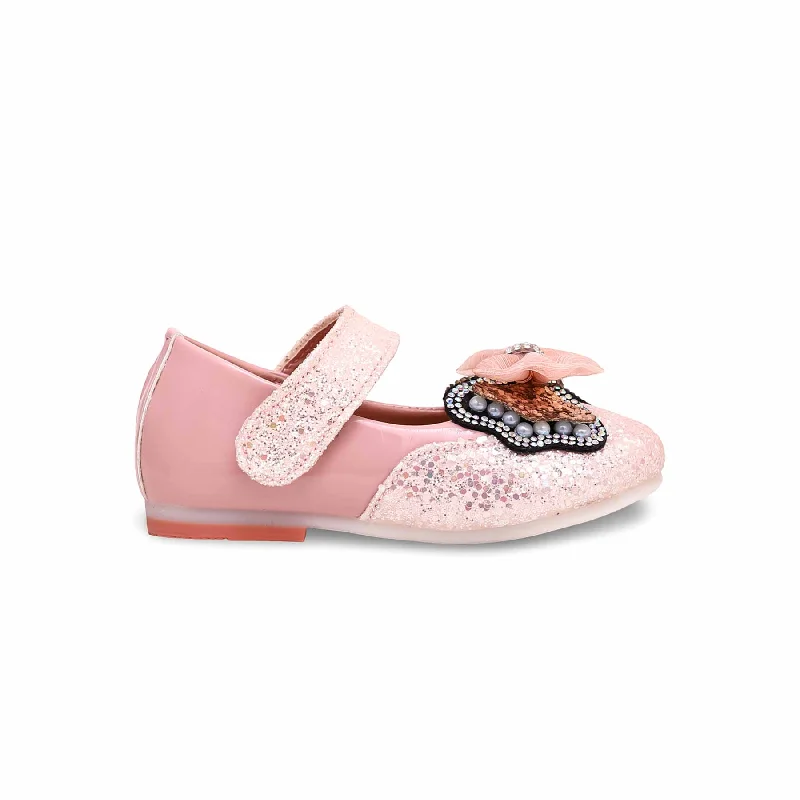 Ladies shoes for every mood adapt well -Girls Pink Fancy Pumps KD0906