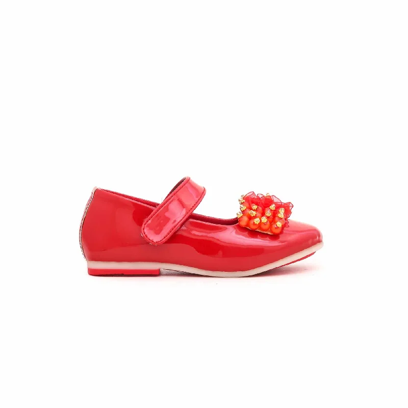 Ladies shoes with slip-on designs save time -Girls Red Formal Pumps KD0608